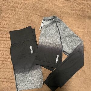 Gymshark Ombre Black and Gray Leggings